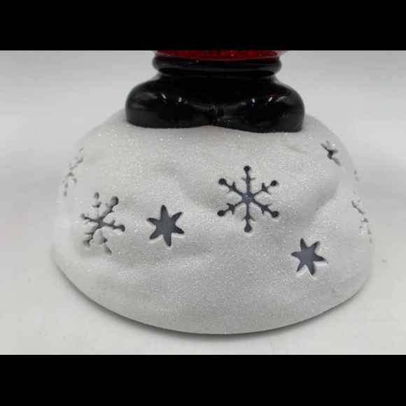 NWT Bath & Body Works Santa Pedestal Water Globe 3 Wick Candle Holder 8.5” - Picture 7 of 9